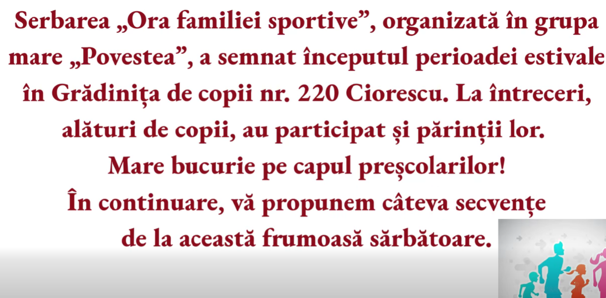 Perioada recreativă de vară începe frumos și vesel în Grădinița de copii nr. 220 Ciorescu!