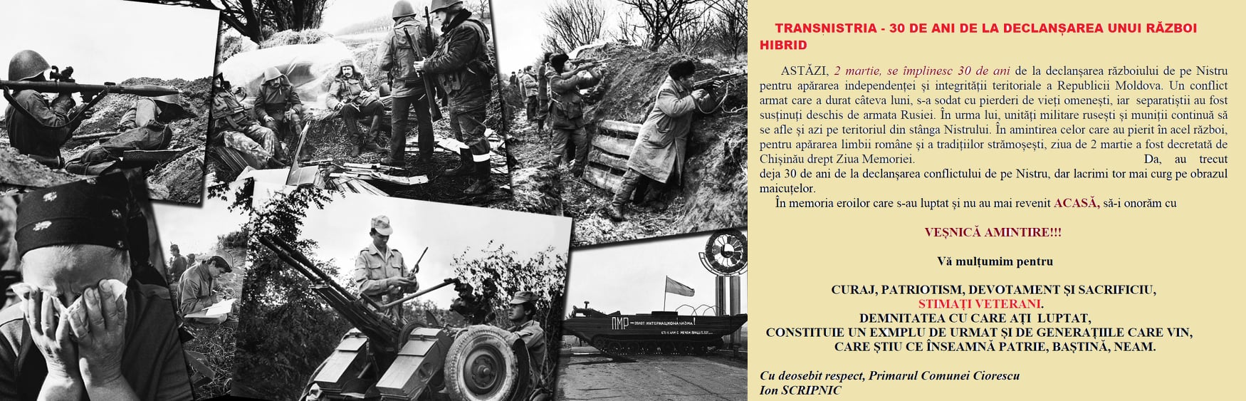 Transnistria - 30 de ani de la declanșarea unui război hibrid