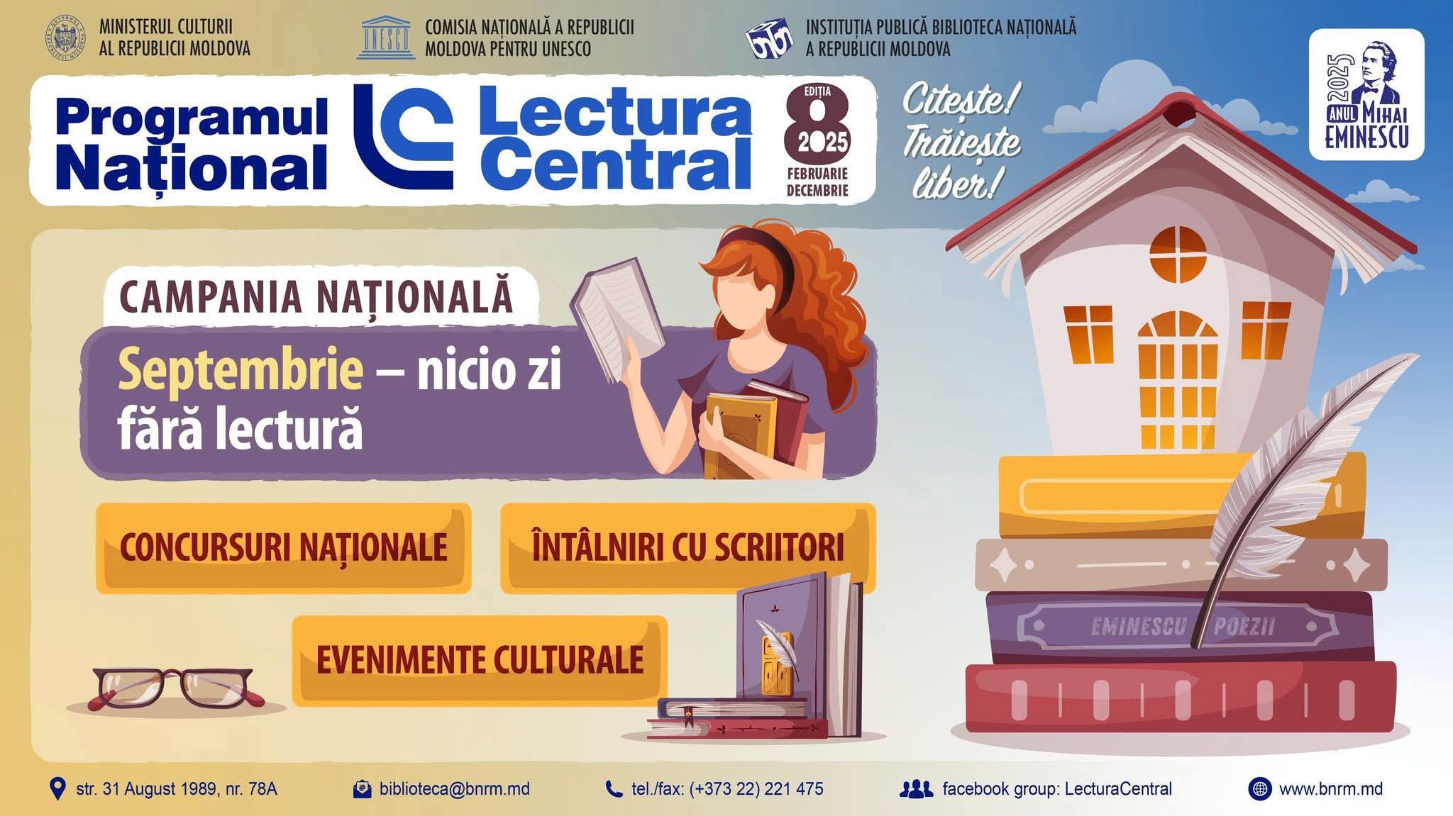 Biblioteca Publica Ciorescu se alătură  Campaniei Naționale „Septembrie – nicio zi fără lectură”