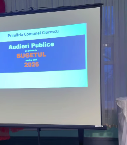 În Sala Festivă a Școlii de Arte „Ion Gheorghe Ciorescu”, au avut loc audierile publice privind proiectul Bugetului comunei Ciorescu pentru anul 2026!