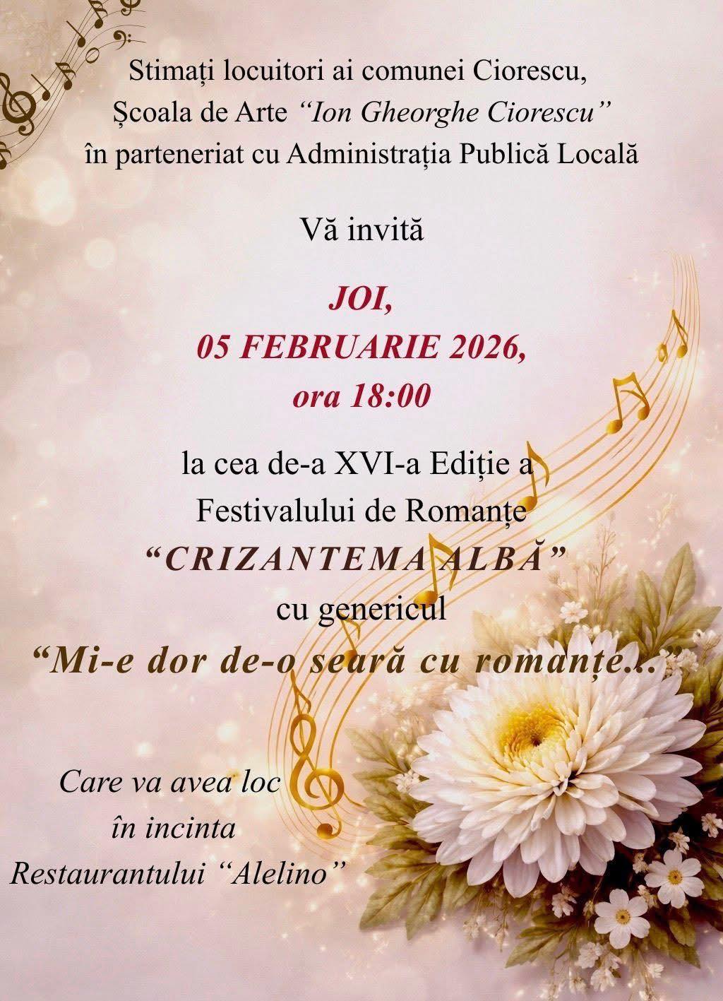 Festivitatea de Romanțe "CRIZANTEMA ALBĂ"