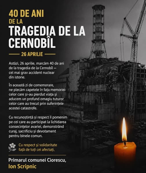 40 DE ANI DE LA TRAGEDIA DE LA CERNOBÎL!
