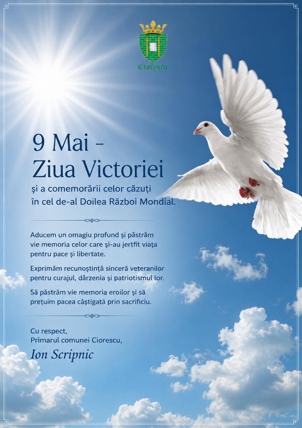 9 Mai – Ziua Victoriei și a comemorării celor căzuți în cel de-al Doilea Război Mondial!