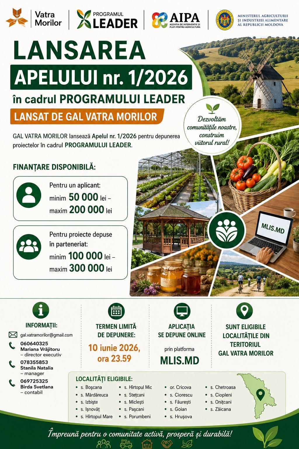 ART OFICIAL: APELUL NR. 1/2026 – PROGRAMUL LEADER!