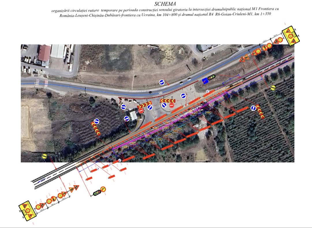 Încep lucrările de amenajare a sensului giratoriu la intersecția Cricova – Ciorescu – Goianul Nou!