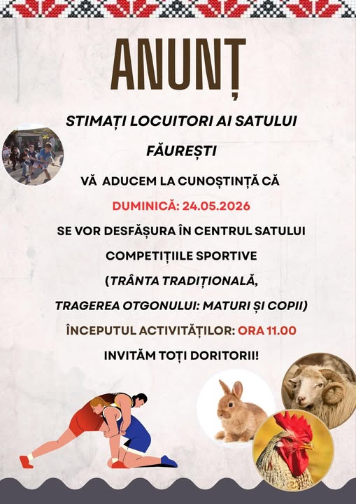 Competiții sportive tradiționale la Făurești!