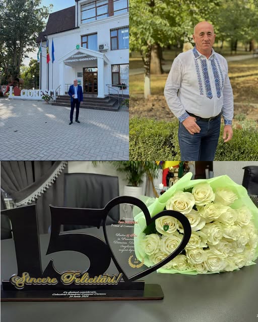Primăria Comunei Ciorescu îl felicită pe Primarul comunei, domnul Ion SCRIPNIC, cu prilejul împlinirii a 15 ani de activitate în funcția de Primar al comunei Ciorescu!